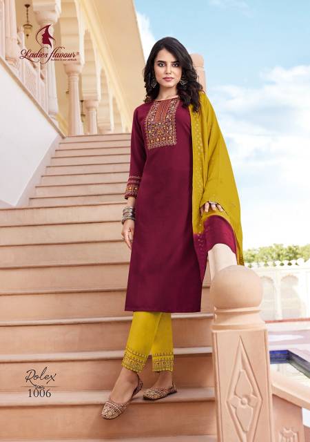 Rolex Ladies Flavour Chinon Fancy Wear Wholesale Designer Salwar Suits Catalog
